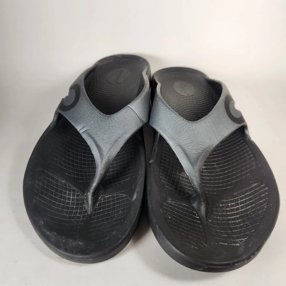 OOFOS Men's Original Sport Sandal Size 13 EU 46 Black Comfort Recovery Shoe - Picture 10 of 10